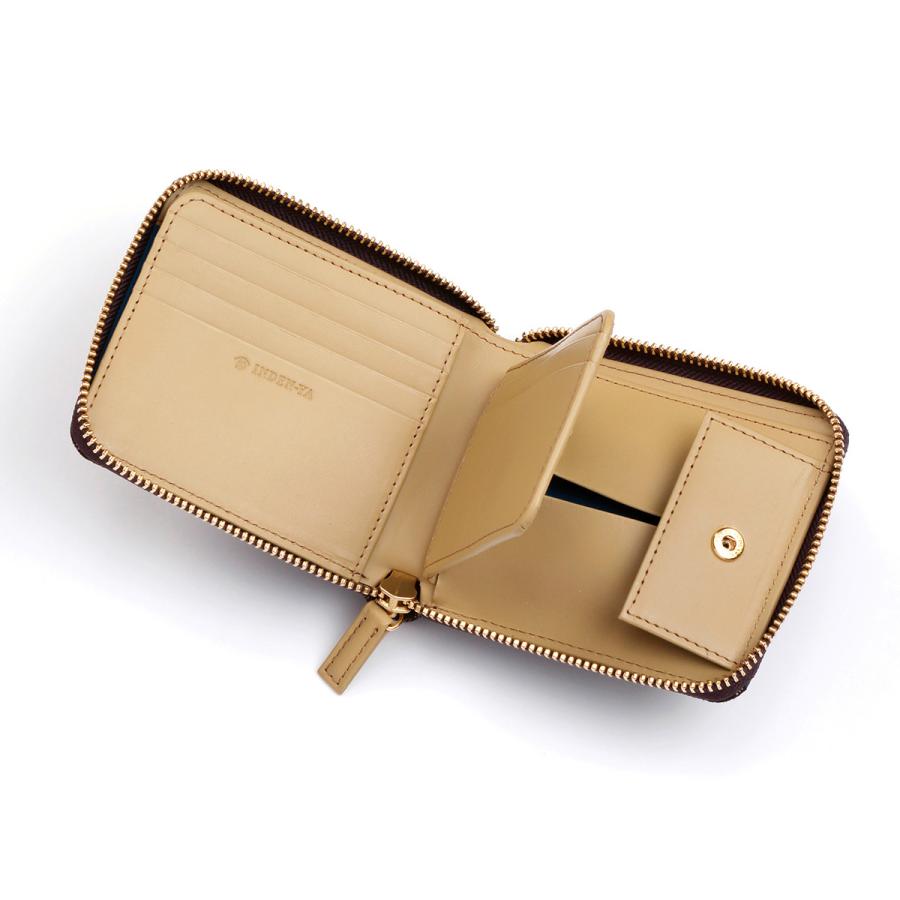 印傳屋 印伝 札入 二つ折り ボックス型小銭入れ RINGLET リングレット 伝統工芸品 甲州印伝 鹿革 漆 オリジナル ブランド 日本製 No.8105の画像