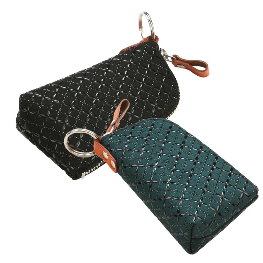 印傳屋（INDEN-YA） 印伝 キーケース HISOCA ひそか Dカン 2色 2柄