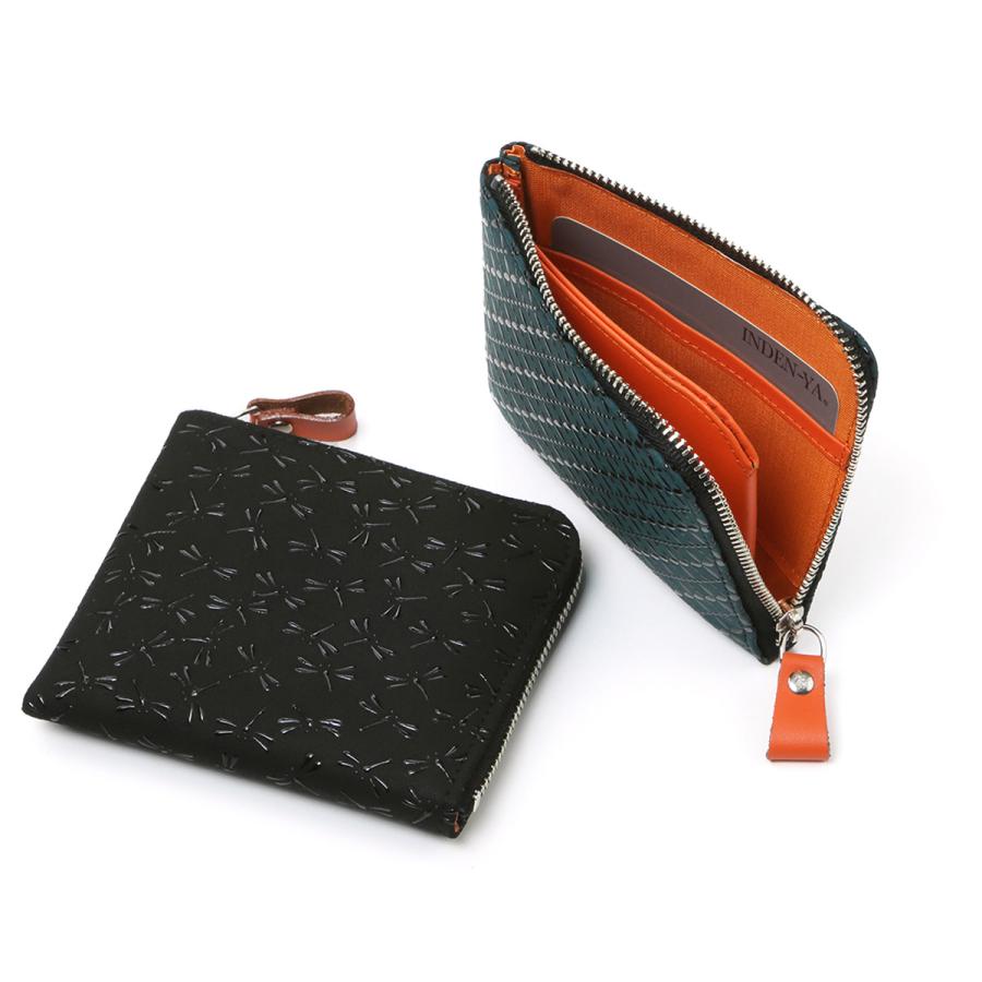 印傳屋（INDEN-YA） 印伝 小銭入 HISOCA ひそか 2色 2柄 伝統工芸品