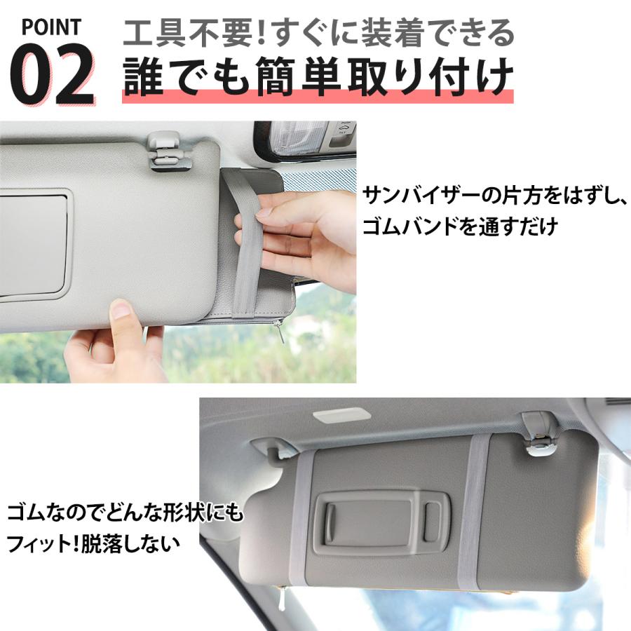 安全shopping サンバイザー 車 収納 車内 多機能ポケット スマホ サングラス 車用 ポケット付 カード Aynaelda Com