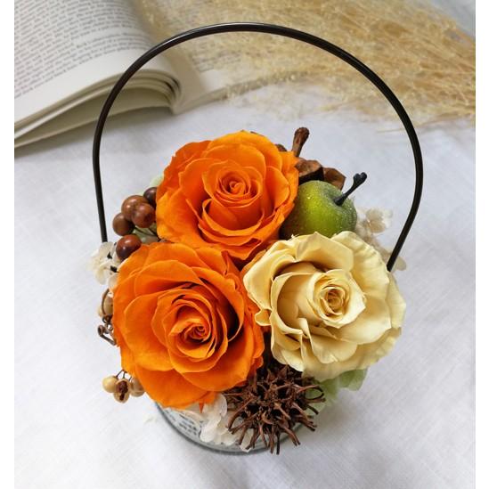 プリザーブドフラワー ハロウィン 実りのフラワーバケツ【送料無料】 |  | 01