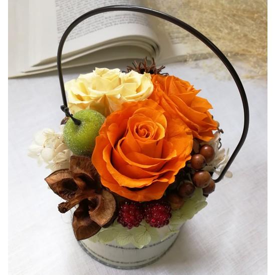 プリザーブドフラワー ハロウィン 実りのフラワーバケツ【送料無料】 |  | 03