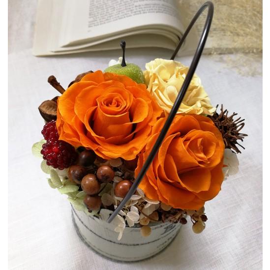 プリザーブドフラワー ハロウィン 実りのフラワーバケツ【送料無料】 |  | 04