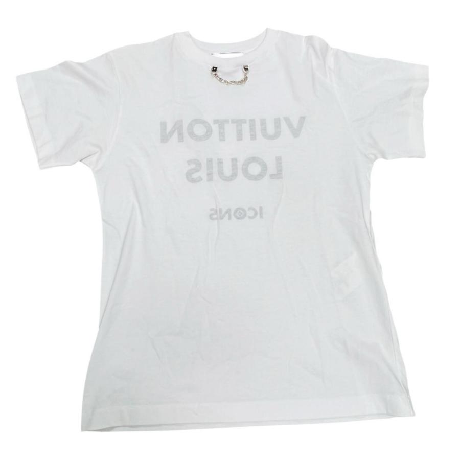 LOUIS VUITTON ルイヴィトン Tシャツ・カットソー XS 白 【古着】【中古】【送料無料】 LOUIS VUITTON（ルイ・ヴィトン） Tシャツ カットソー 反転ロゴ