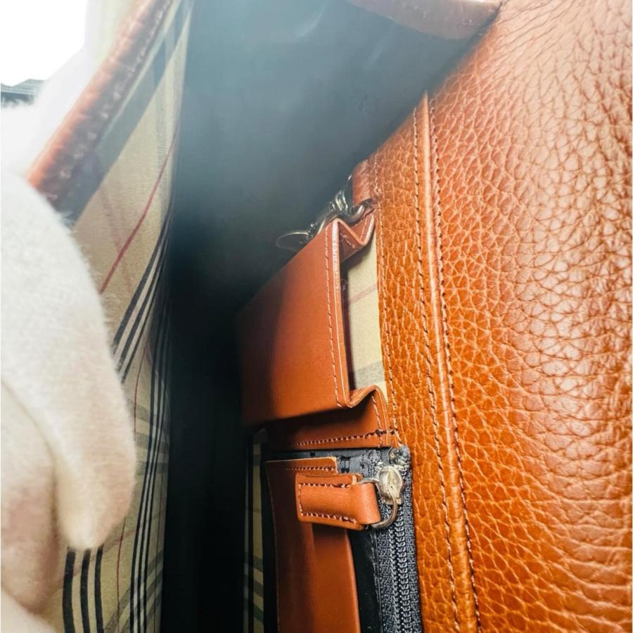 Burberry☆ノバチェック ビジネスバッグ BURBERRY（バーバリー） ブリーフケース ノバチェック レザー ビジネス