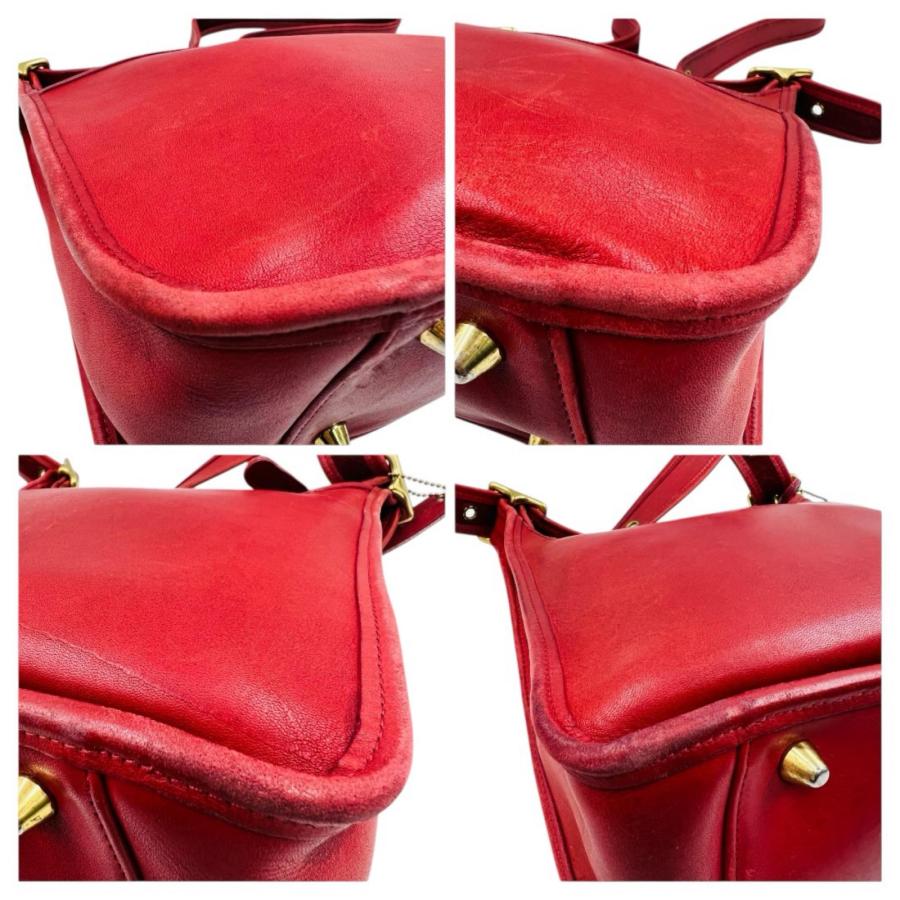 COACH（コーチ） オールドコーチ レザー ショルダーバッグ レッド G7D