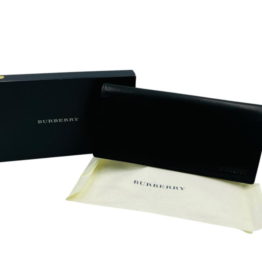 未使用✨BURBERY バーバリー　長財布　レザー　ノバチェック　ブラック BURBERRY（バーバリー） 長財布 レザー ブラック 黒 ノバチェック