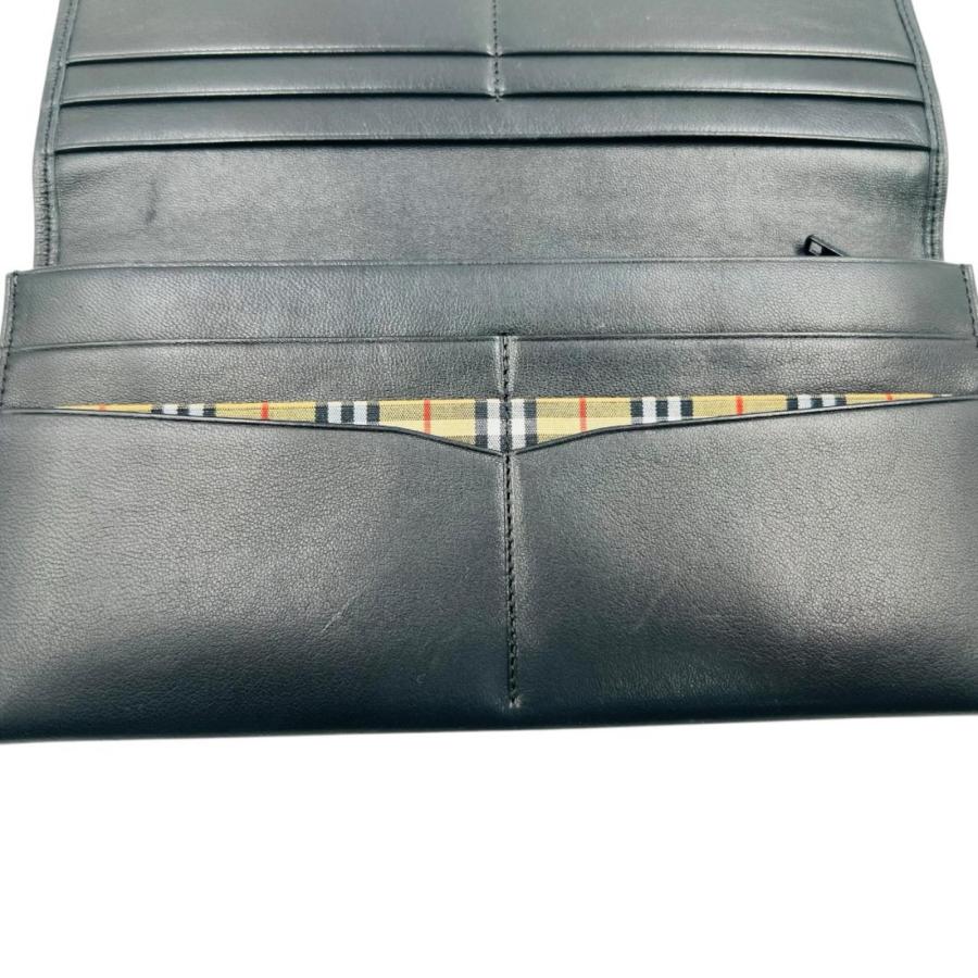 BURBERRY（バーバリー） 長財布 レザー ブラック 黒 ノバチェック
