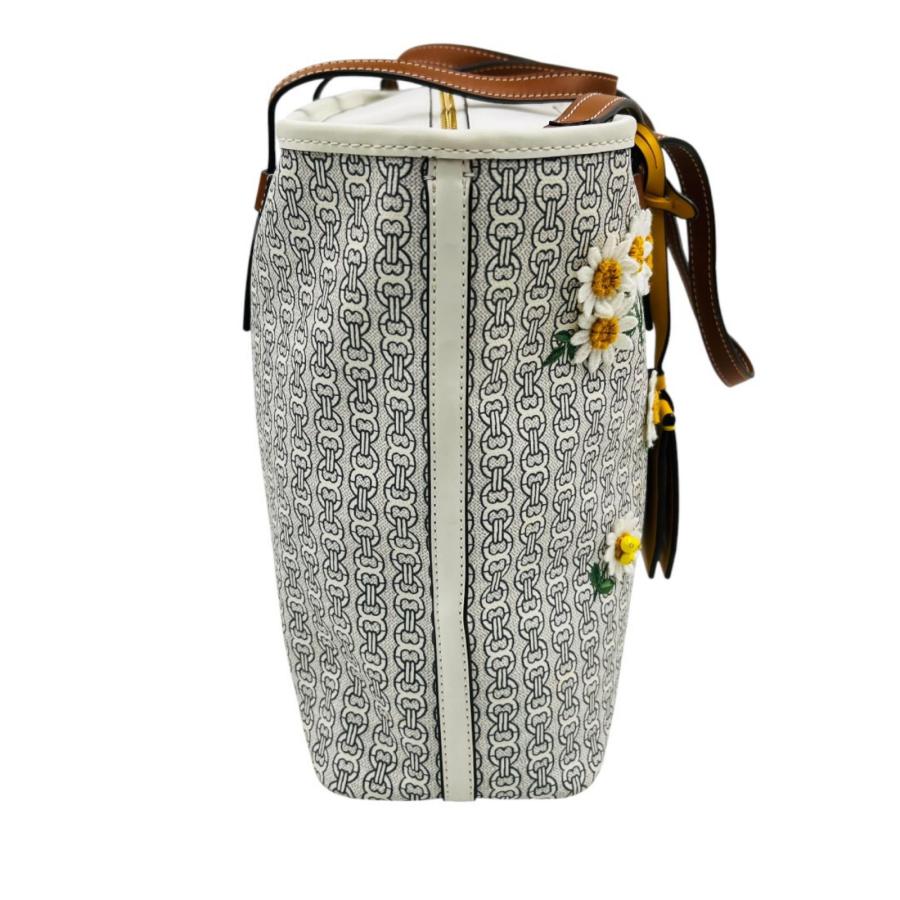 TORY BURCH（トリーバーチ） マーガレット花柄刺繍トートバッグ