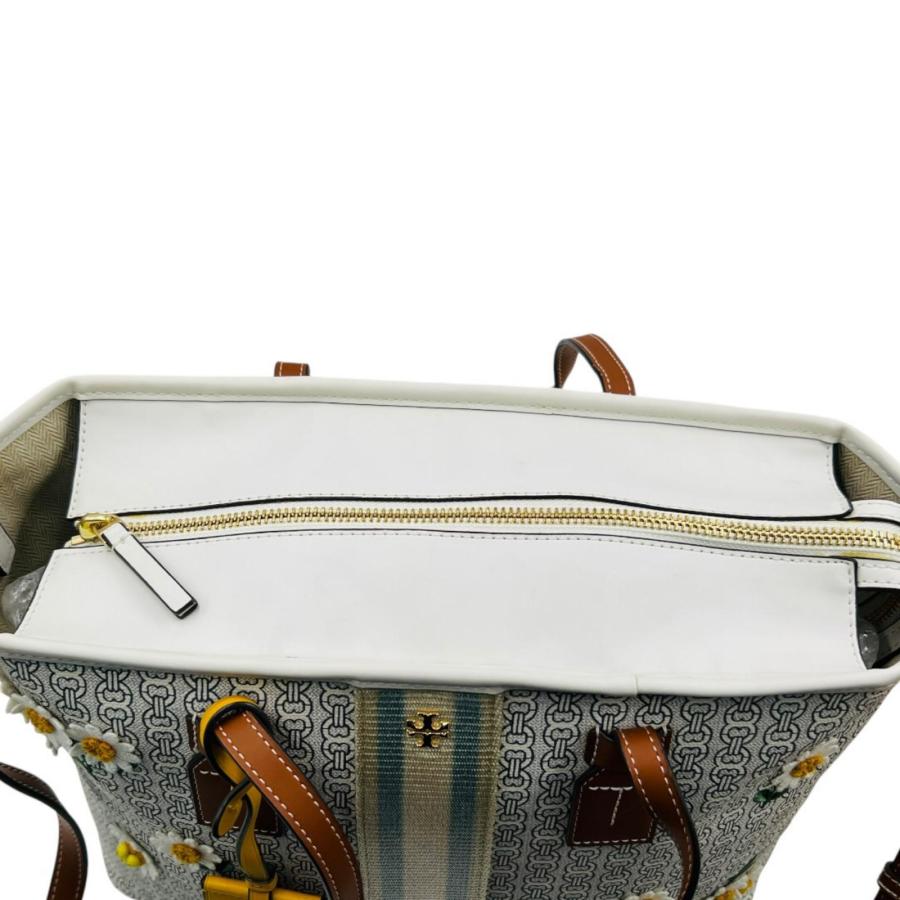TORY BURCH（トリーバーチ） マーガレット花柄刺繍トートバッグ