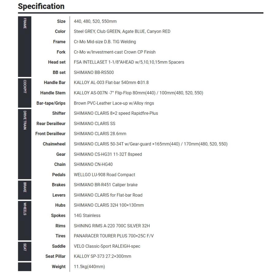 2025年モデル Raleigh ラレー RFC Radford Classic : 自転車 ノー