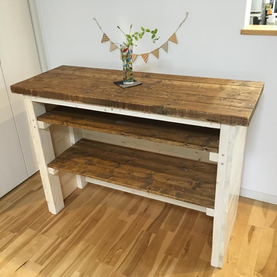 カフェ風ウンターテーブル カントリー オシャレバーカウンターにも