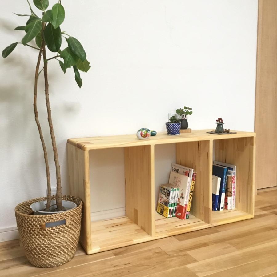 無垢材のユニットボックス⭐︎ オープンシェルフ オーダー商品 背板付き 可動棚 【すべての角が丸い】安心安全な納棚 縦