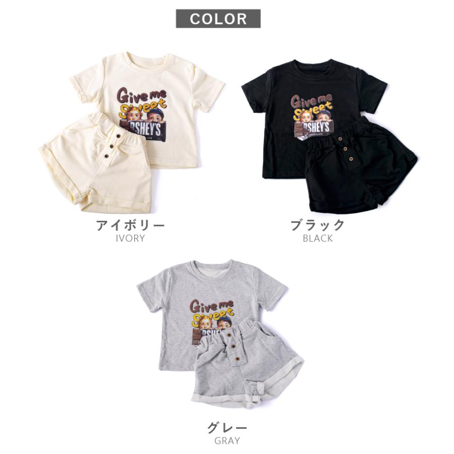 子供服 90cm 100cm トップス 短パン セットアップ 上下セット Tシャツ キッズ  男の子 女の子 ユニセックス 両方 半袖 かわいい 可愛い おしゃれ 保育園着 |  | 10