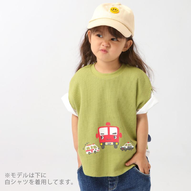 子供服 80cm 90cm トップス Tシャツ キッズ  男の子 男児 働く車 パトカー 消防車 救急車 トラック 半袖 夏 かわいい 可愛い おしゃれ 保育園着 ベビー 1歳 2歳 |  | 03