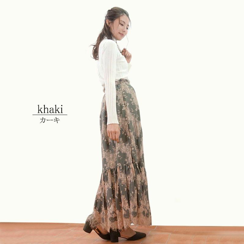 レーススカート レディース ロング マキシ丈 エレガンス レトロ 上品 刺繍 ウエストゴム 高見え skirt |  | 10
