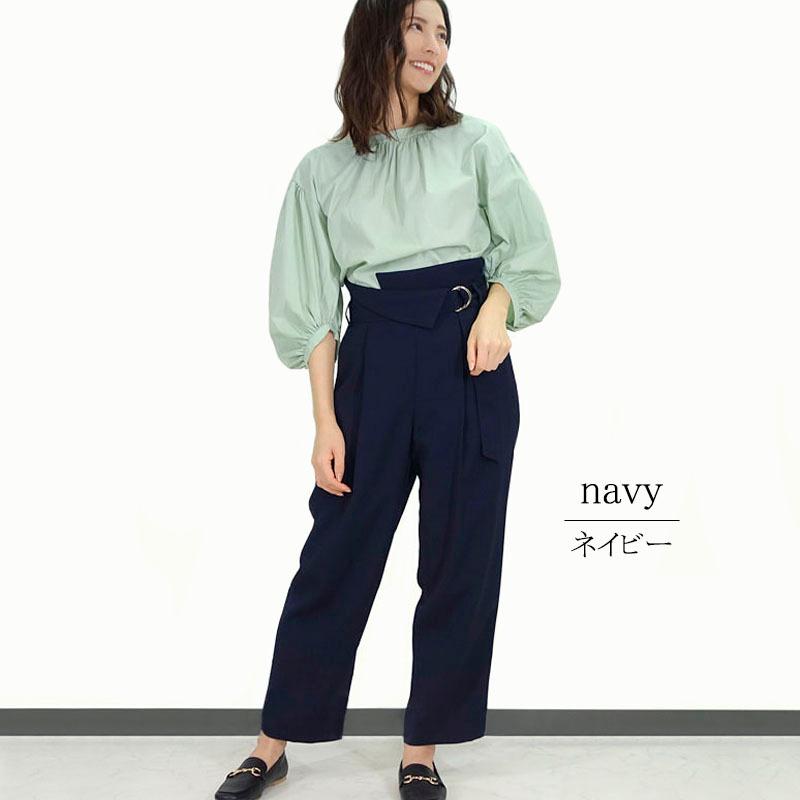 ハイウエスト テーパードパンツ レディース きれいめ オフィスカジュアル 裏地 スタイルアップ 折り返し |  | 08