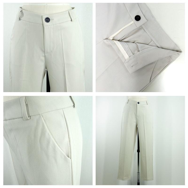 センタープレスパンツ レディース アンクル丈 クロップドパンツ テーパード 細見え ストレッチ素材 通勤 きれいめ |  | 06