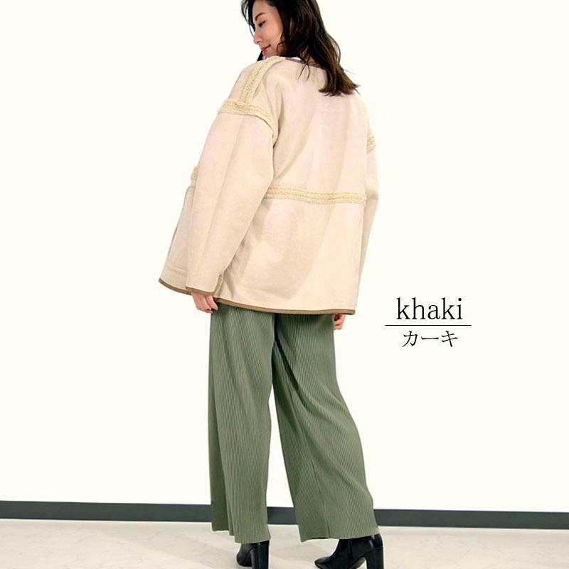 ストレート プリーツパンツ レディース ゴム きれいめ ワイドめ クリスタルプリーツ シワになりにくい |  | 08