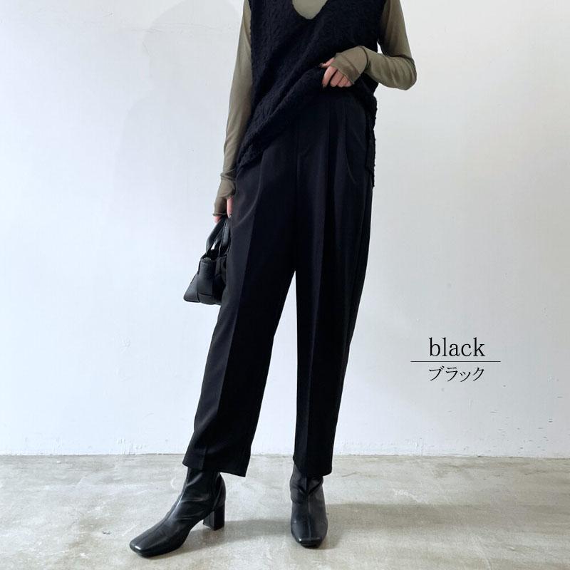 フルレングスパンツ レディース アンクルパンツ きれいめ テーパード 2タック ストレッチ 股下64cm |  | 10