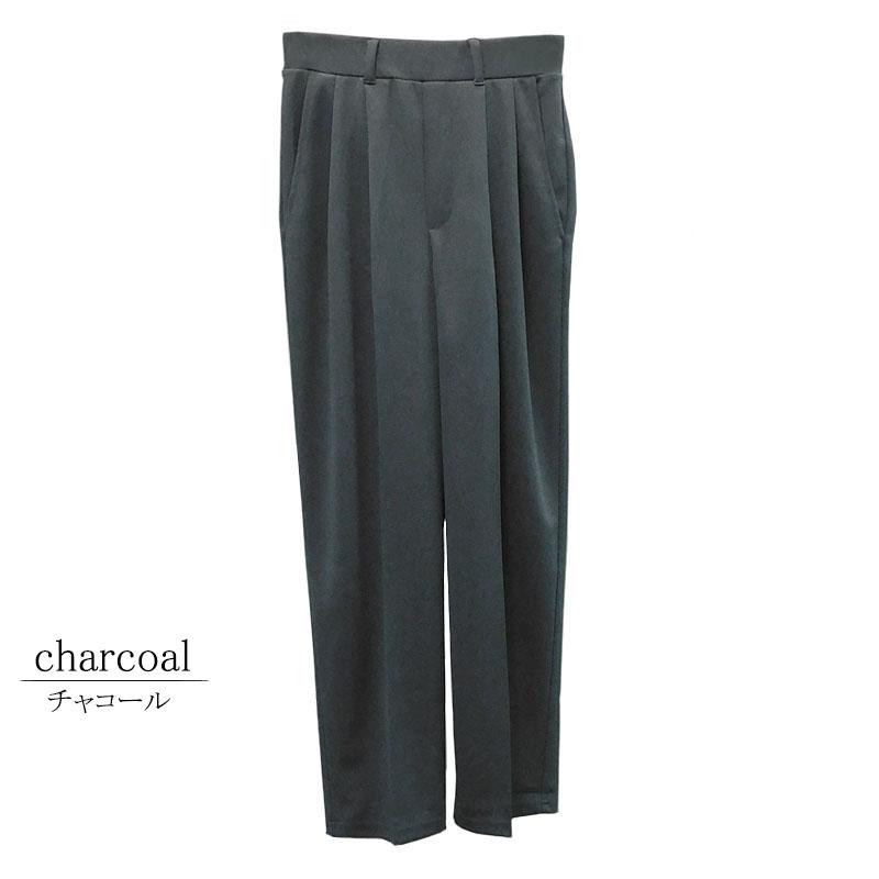 フルレングスパンツ レディース アンクルパンツ きれいめ テーパード 2タック ストレッチ 股下64cm |  | 19