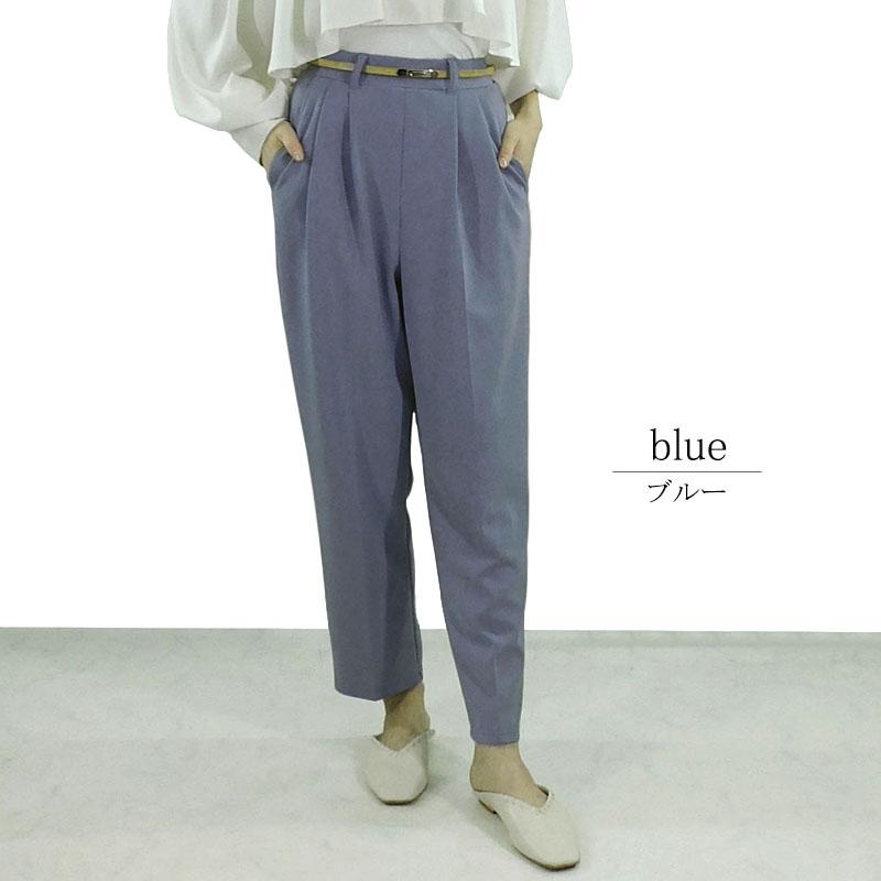 フルレングスパンツ レディース アンクルパンツ きれいめ テーパード 2タック ストレッチ 股下64cm |  | 05