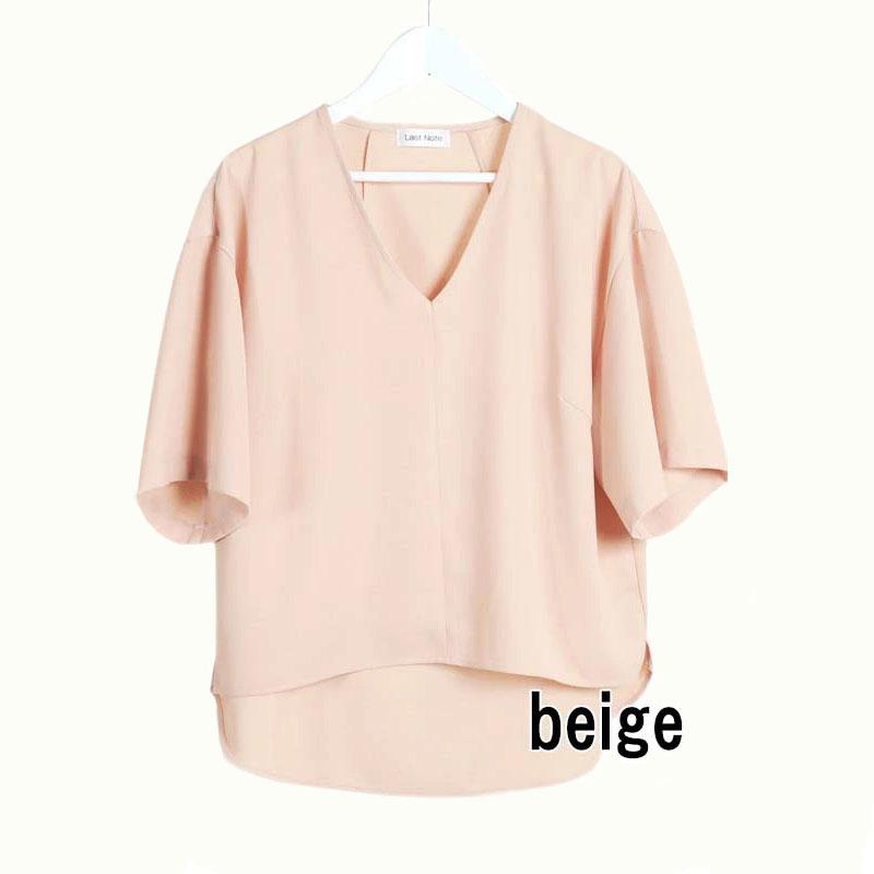 Vネック ブラウス トップス レディース 半袖 Vスキッパー プチプラ 抜け感 高見え カジュアル 清涼感 |  | 11