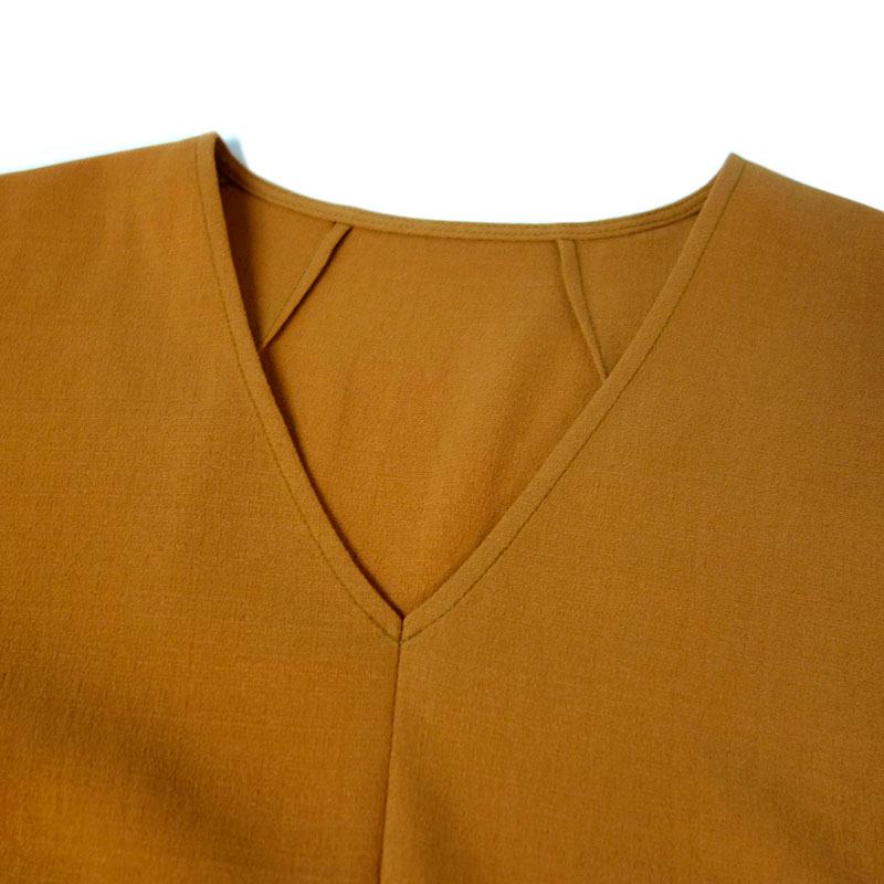 Vネック ブラウス トップス レディース 半袖 Vスキッパー プチプラ 抜け感 高見え カジュアル 清涼感 |  | 07