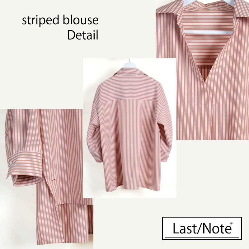 ストライプ ブラウス トップス レディース 七分袖 シワになりにくい スキッパー プチプラ 高見え |  | 07