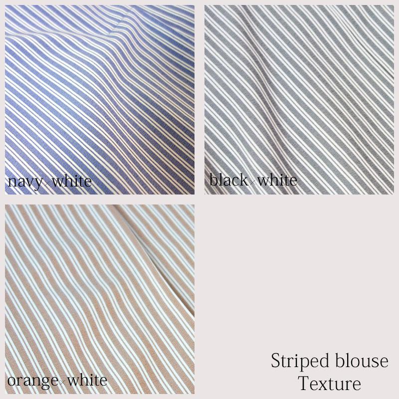 ストライプ ブラウス トップス レディース 七分袖 シワになりにくい スキッパー プチプラ 高見え |  | 09