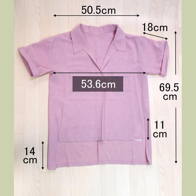 スキッパー 開襟ブラウス レディース 半袖 開襟シャツ 大きめ プチプラ リネンライク 涼感 |  | 11