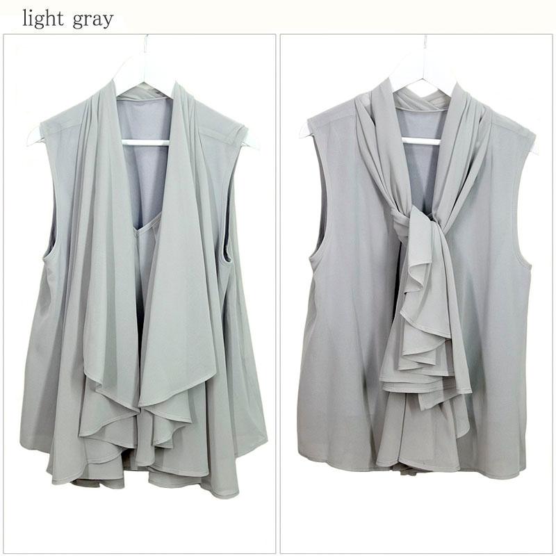 シフォンブラウス トップス レディース ケープ 3WAY 透けない 裏地 フォーマル 冠婚葬祭 二の腕カバー |  | 14