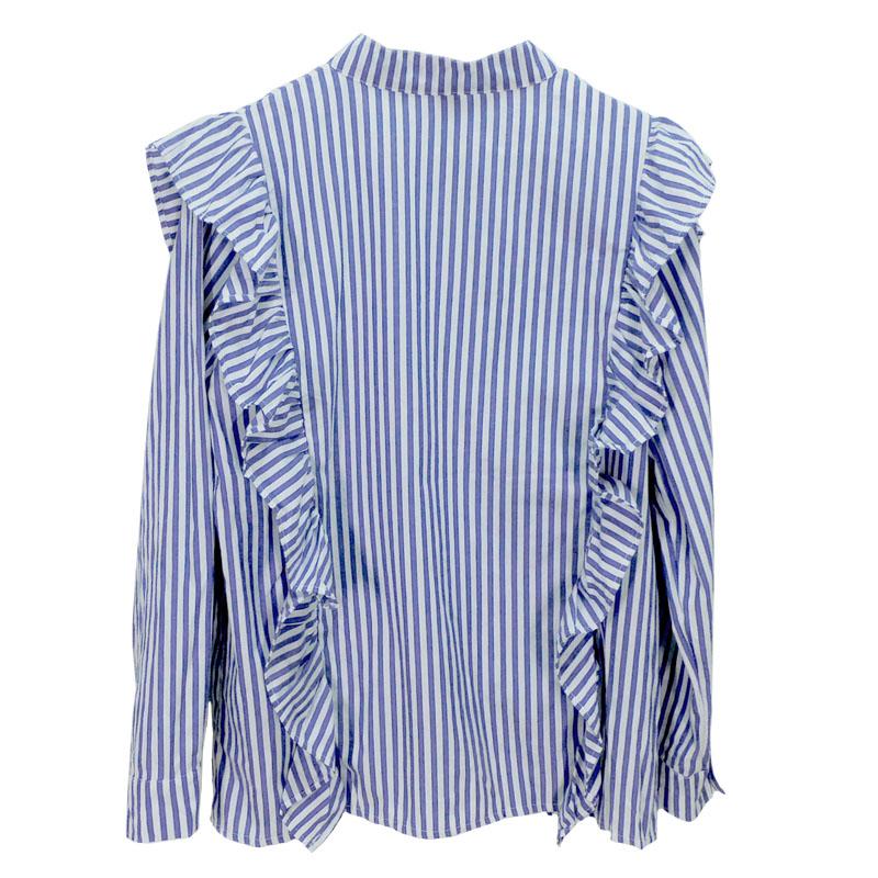 ブラウス フリル スタンド 長袖 春 オフィス 白 レディース シワになりくい ウォッシャブル 大人 |  | 09