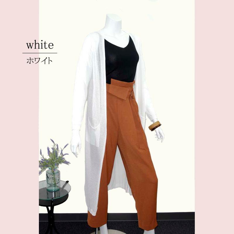 ロングカーディガン レディース 七分袖 ロング丈 薄手 透け感 羽織り スタイルアップ |  | 08