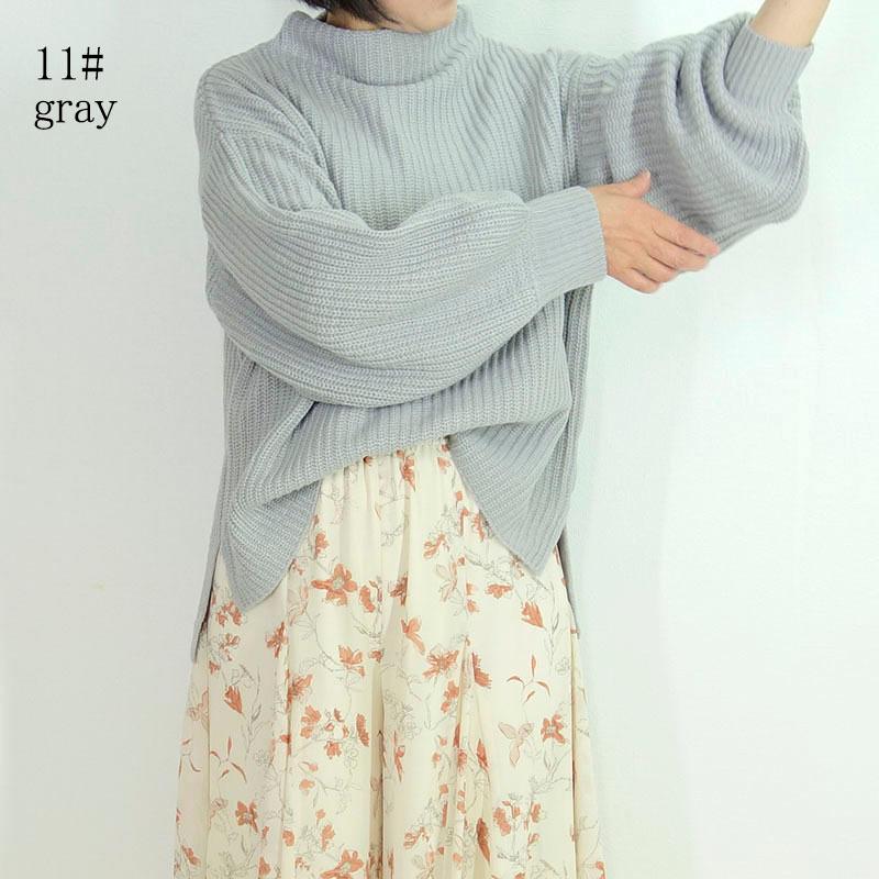 ニット プチハイネック トップス レディース 長袖 セーター プチプラ ボリューム袖 ボトルネック |  | 11