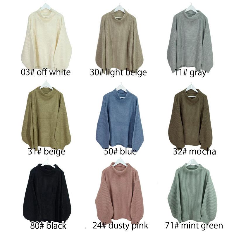 ニット プチハイネック トップス レディース 長袖 セーター プチプラ ボリューム袖 ボトルネック |  | 17