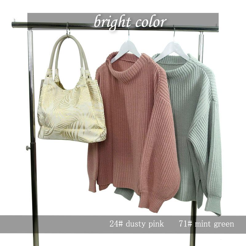 ニット プチハイネック トップス レディース 長袖 セーター プチプラ ボリューム袖 ボトルネック |  | 19