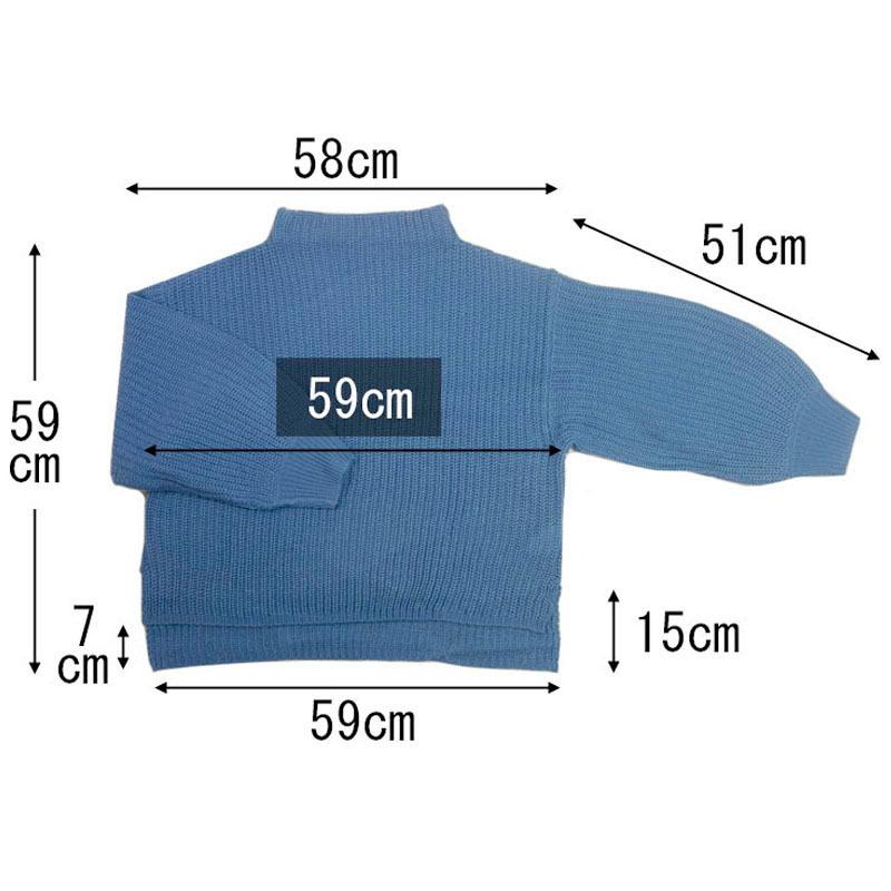 ニット プチハイネック トップス レディース 長袖 セーター プチプラ ボリューム袖 ボトルネック |  | 20