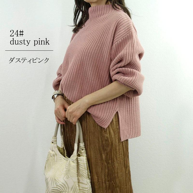 ニット プチハイネック トップス レディース 長袖 セーター プチプラ ボリューム袖 ボトルネック |  | 08