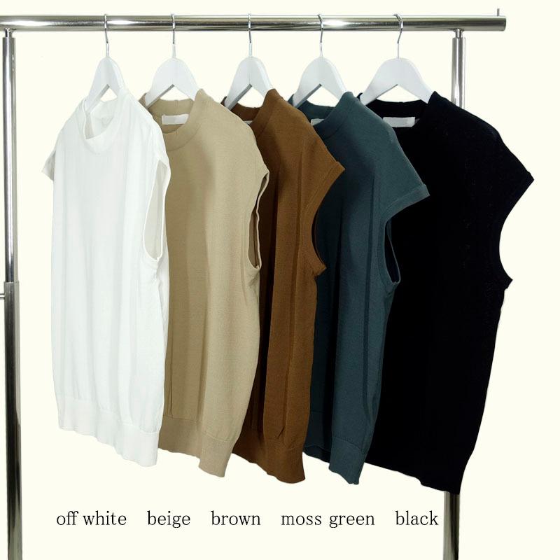 プチハイネック トップス レディース インナー フレンチスリーブ ハイネック ボトルネック ニット 涼感 シャリ感 |  | 11