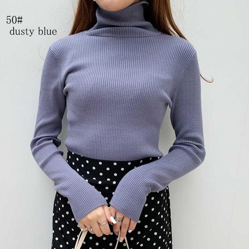 タートルネック リブニット トップス レディース 長袖 ハイゲージリブ インナー レーヨン シンプル |  | 08