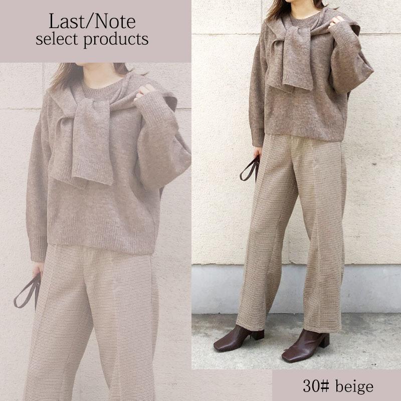 アンサンブルニット トップス レディース 長袖 肩掛け 2way ストレッチ ツイン セーター 杢 着回し |  | 12