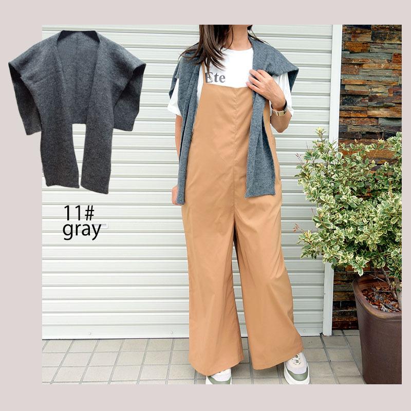 アンサンブルニット トップス レディース 長袖 肩掛け 2way ストレッチ ツイン セーター 杢 着回し |  | 16