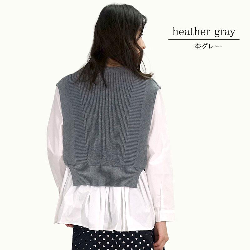 ニット トップス レディース 重ね着風 シャツ ドッキングニット 長袖 セーター ボリューム袖 韓国 |  | 10