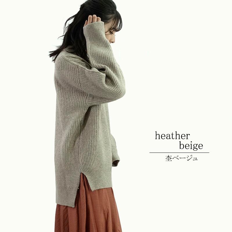 ニット トップス レディース 長袖 クルーネック リブ 杢 畔 畦 プルオーバー カジュアル ニット セーター 無地 |  | 03