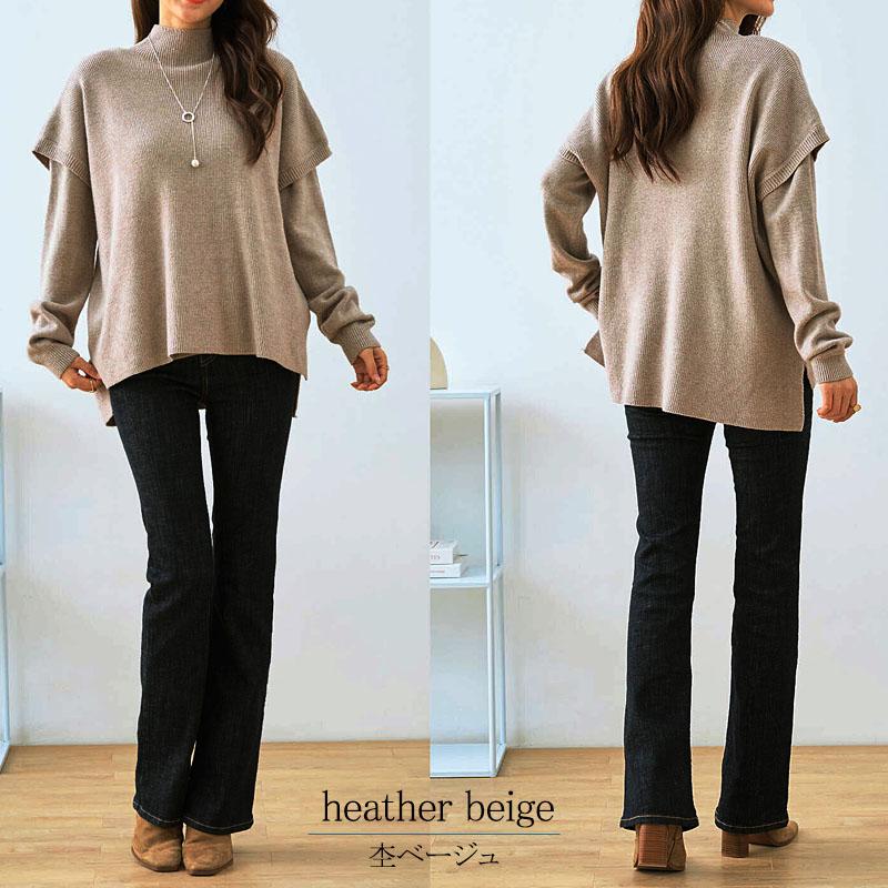 ニット レディース ゆったり アンサンブル セットアップ ゆったり 肩掛け 長袖 2way ツインニット セーター |  | 05