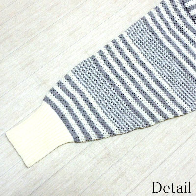 ニット レディース パール釦 冬 カーディガン ショート 春 ショート丈 ボーダー 大粒パール ワイドリブ |  | 17