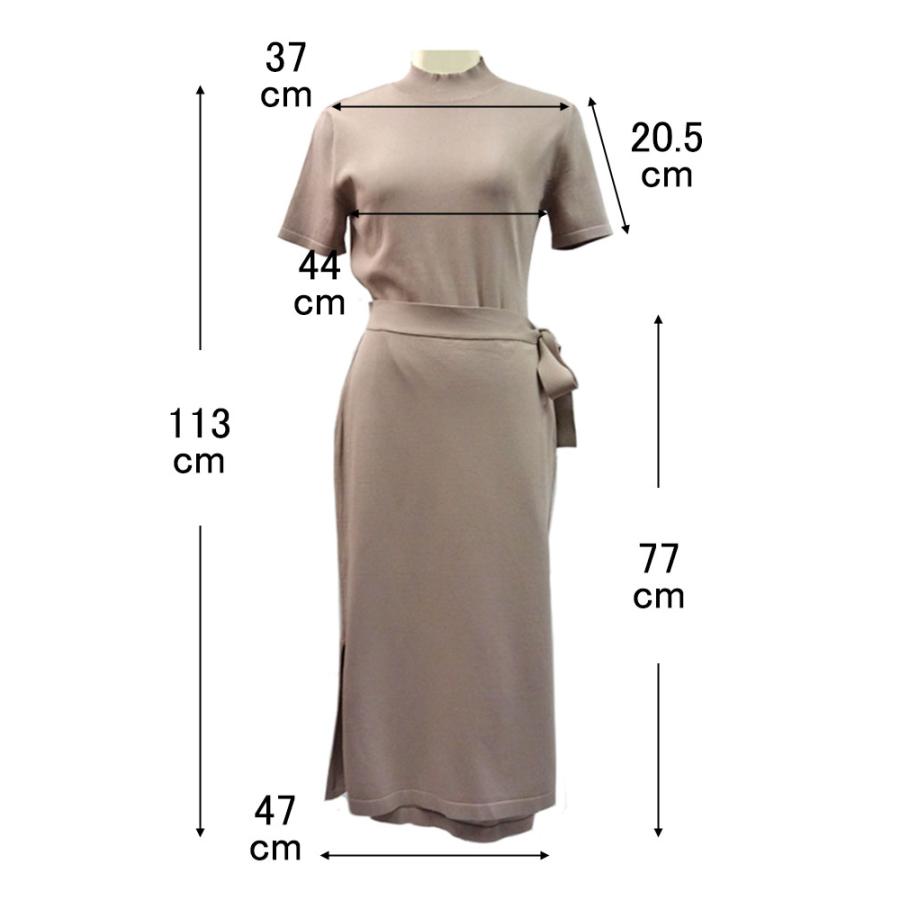 ニットワンピース レディース ロング 半袖 リボン ミモレ ラップ ハイゲージ タイト 上品 きれいめ 高見え |  | 15