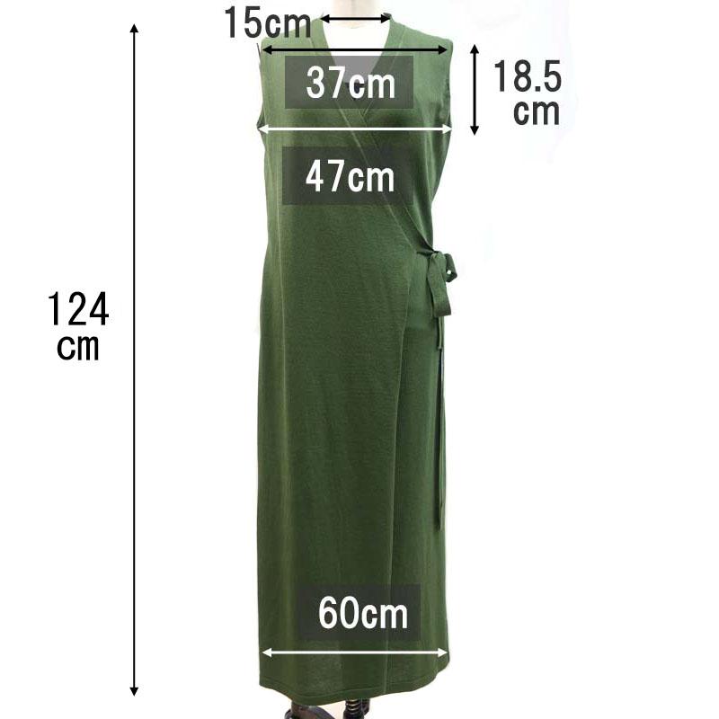 ニットワンピース レディース ロング ノースリーブ カシュクール ラップ 上質 高見え |  | 11