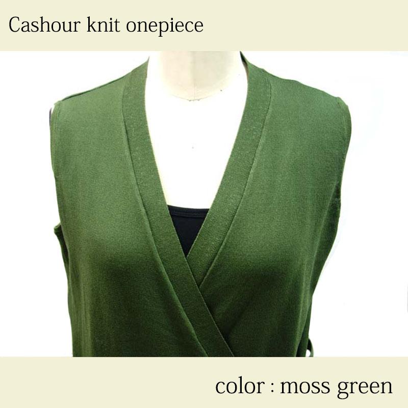 ニットワンピース レディース ロング ノースリーブ カシュクール ラップ 上質 高見え |  | 06